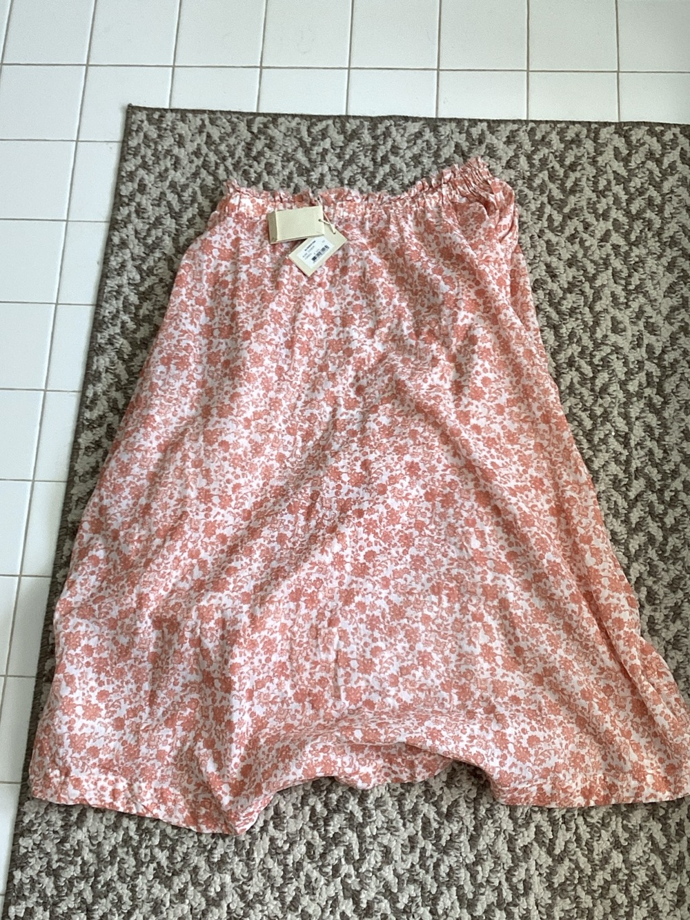Floral Pink oversized skirt blouse -maje